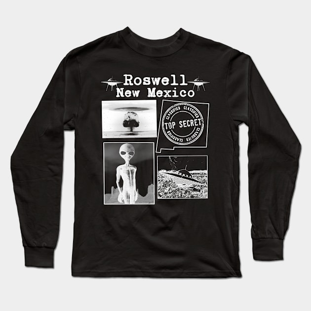 Roswell New Mexico Alien UFO Long Sleeve T-Shirt by blueversion